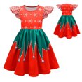 thumbnail image 2 of LUOGENLI Girls Dresses Size 10-12 Purple Toddler Kids Girls Cute Christmas Cartoon Prints Party Princess Dress Girls' Dresses White 10 - 12 Girls Dresses Red 9-10 Years, 2 of 9