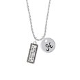 thumbnail image 2 of Delight Jewelry Silvertone Ride Like You Stole It Silvertone Script Initial Disc - H - Charm Necklace, 20"+3", 2 of 4