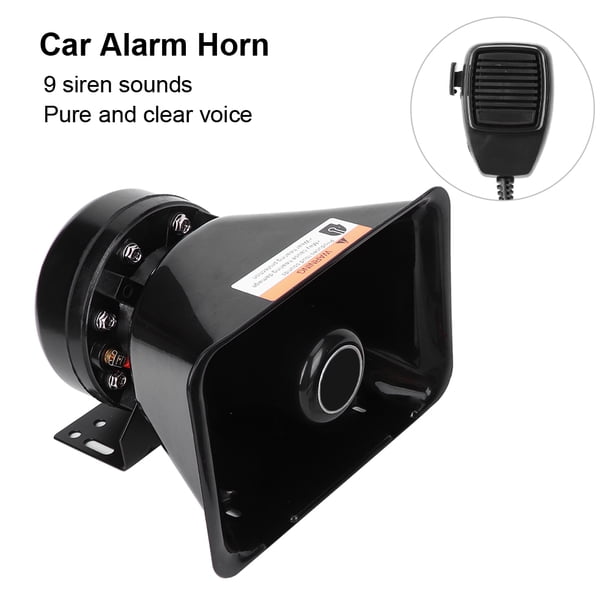 Sirena De Advertencia Para Coche, Kits De Bocina De Incendio, 9 Sonidos Con Altavoz Megáfono 130dB 200W