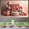 thumbnail image 7 of Golden Stars Happy 80th Birthday Celebration Banner for Party Backdrop and Decorations Ideal for Photography Background Birthday Party Supplies, 7 of 7