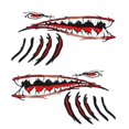 thumbnail image 6 of 2 Pieces Waterproof Adhesive Shark Teeth Mouth Eye Stickers Kayak Fishing Boat Car Wall Window Laptop Cool Funny Decals, 6 of 6