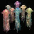 thumbnail image 1 of 5 Piezas de Luz de Noche de Medusas, Lámpara Portátil con Forma de Flor, Luces Colgantes de Medusas para Decoración de Ambientes de Dormitorio, 1 of 10