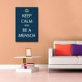 thumbnail image 4 of Ready2HangArt Keep Calm and be a Mensch Wrapped Canvas Wall Art, 4 of 6