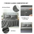 thumbnail image 6 of Davulos Queen Comforter Set 7 Pieces,Dark Grey Bed in a Bag for Bedroom All Season Bedding Sets with 1 Comforter,2 Pillow Shams,2 Pillowcases,1 Flat Sheet,1 Fitted Sheet, 6 of 8