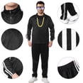 thumbnail image 2 of Conjunto de Chándal Casual con Cierre Completo para Hombre Estilo Rapero Hip Hop de los 80, 2 of 6