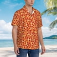 thumbnail image 5 of Daiia Pizza Hawaiian Shirt for Men Gentle Cotton Regular Short Sleeve Casual-X-Large, 5 of 9