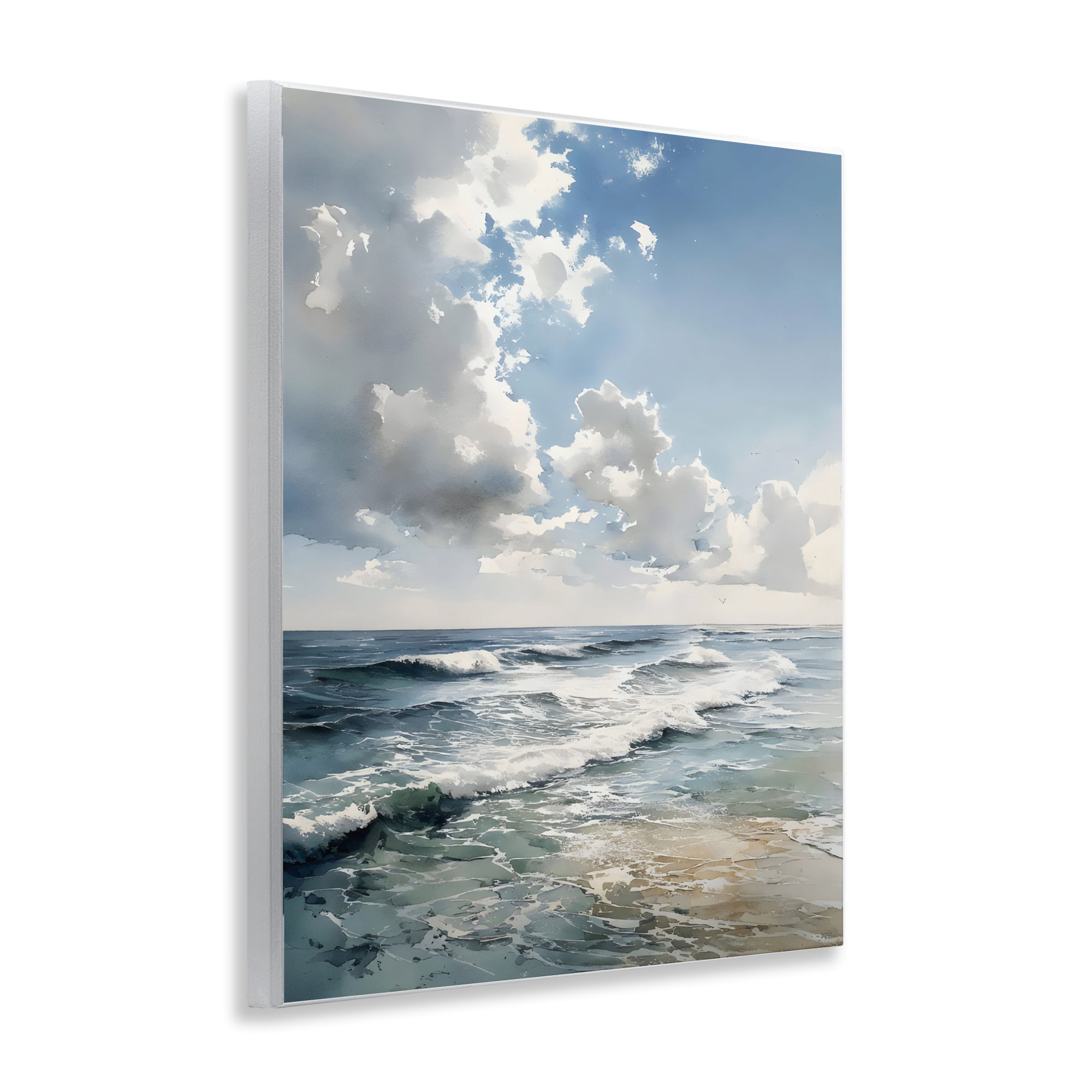 Stupell Industries Soft Waves & Clouds Wall Plaque Art, design by Franklyn Gregory