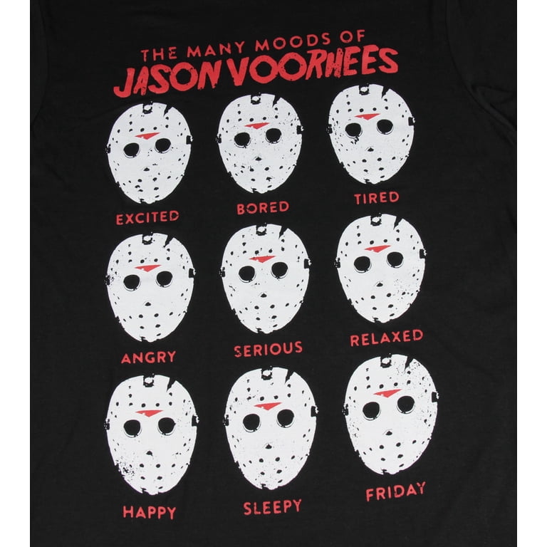 Crystal Lake Running Team T-Shirt – Jason Mask Horror Movie Tee For Men, Black, Medium