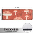 thumbnail image 5 of Kitchen Rugs Sets Of 2,Colorful Mushroom Plant Red Pattern Anti Fatigue Kitchen Mat Rugs Non Slip Washable,Decorative Kitchen Floor Mats for Kitchen,Sink,Laundry,17"x47"+17"x47", 5 of 5