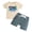 Blue, variant on Baby Boy Summer Clothes One Happy Dude 1st Birthday Outfits Solid Cool Short Sets (Blue,6-12 Months)