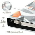 thumbnail image 3 of FORMRS 3 Ring Photo Album 4"x6" Self Adhesive Large Capacity PU Leather Cover, Gray Snow Houses, 3 of 8