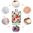 thumbnail image 6 of Yayeee 4 Pack Qtip Holder Bathroom Cotton Swab Canister with Lid Clear Dispenser Set, Apple Pattern, 6 of 6