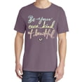 thumbnail image 2 of Wild Bobby,Positivity Saying, Streetwear, Garment-Dyed Washed Look Short Sleeve T-Shirt, Rosewood, 2XL, 2 of 3