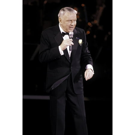 - Frank Sinatra performing on stage at Radio City Music Hall in New York City Photo Print