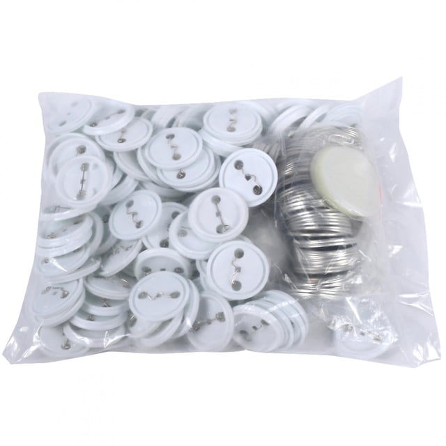 Insignia de pin en blanco, 500 piezas de 44 mm/1,75 pulgadas, insignia de botón de bricolaje, diseño elevado VoborMX herramienta