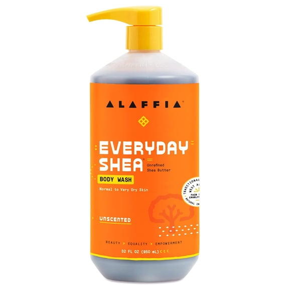 Alaffia Body Wash Everyday Unscented 32 oz