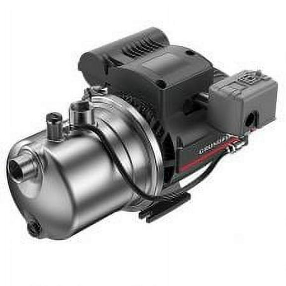 Grundfos 99463940, Model JP PS 16 07 177 Shallow Well Jet Pump, JP Series, 3/4 HP, 115/230 Volts, 1 Phase, 1" Discharge, Cast Iron Body
