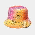 thumbnail image 2 of Reversible Paisley Bucket Hat Cotton Fisherman Cap Packable Cheetah Sun Hat for Women and Men, 2 of 2