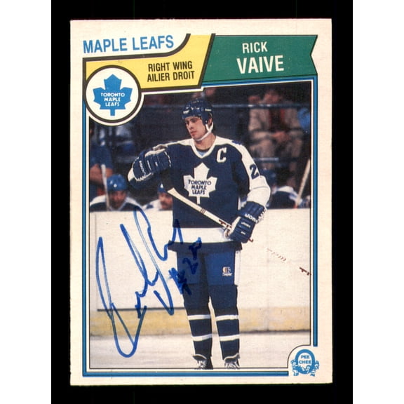 Ric Vaive Autographed 1983-84 O-Pee-Chee Card #343 Toronto Maple Leafs SKU #252008