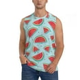 thumbnail image 2 of Goofa Watermelon Printed Men's Sleeveless T-Shirt - Athletic Gym Workout Tank Top for Men - Moisture-Wicking, UPF 30+ Quick-Dry Muscle Tee-Medium, 2 of 8