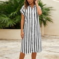thumbnail image 6 of Linfrsh Womens Short Dress Summer Dresses for Women Sleeveless Casual Midi Dress Beach Vacation Sundresses with Pockets(Grey,2XL), 6 of 6