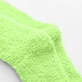 thumbnail image 6 of DQRPSEETB Women Fuzzy Fluffy Cozy Slipper Socks Warm Soft Winter Plush Home Sleeping Socks Thin Socks Women,Black Crew Socks Green, 6 of 6