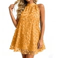 thumbnail image 3 of Iyufng Womens Dresses Women's Mock Neck Sleeveless Short Dress with Butterfly Design, 3 of 7