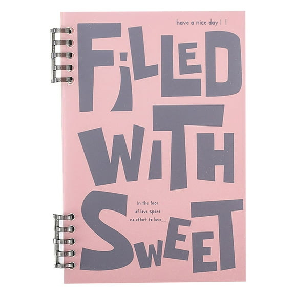 Under $5 Spiral Notebook, Pink Wirebound Notebook, A5 Spiral Bound Notebook, Comfort-Grip Detachable Ring Journal, College Ruled Lined Paper for Note Taking, by Goohae