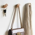 thumbnail image 3 of Laklulu Perchero De Madera Gancho 【5 Piezas】 Ropa Natural Montada En La Pared Bufanda Sombrero Y Bolsa Perchas De Almacenamiento Toalla Decoración De Dormitorio, Diámetro 30 Mm, 3 of 5