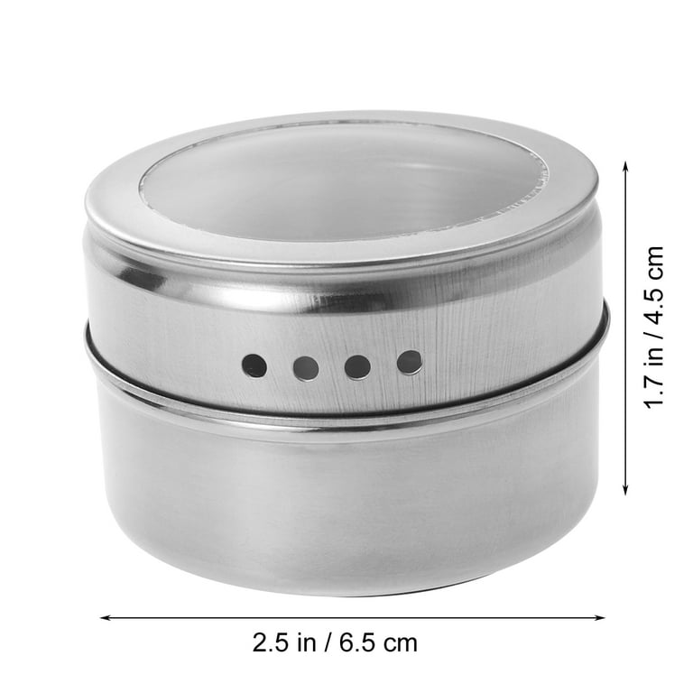Spice Tins Jar Magnetic Backing Storage Containers Kitchen Supplies Condiment 12 Pcs Walmart