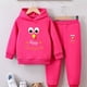 thumbnail image 2 of Gibobby Conjunto de Sudadera y Leggings de Lana Ropa para bebé (niño o niña) Unisex, chándal sólido de manga larga, con capucha de lana cálida, pantalones(Rosa caliente,18-24 Meses), 2 of 3