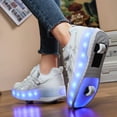 thumbnail image 6 of Yiomxhi Kids Roller Shoes, Boy Girl Sneakers with LED Light Wheels, Become Sport Sneaker for Christmas Birthday Children Gift, Adjustable Roller Skates Suitable for Outdoor School, 6 of 7