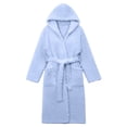 thumbnail image 6 of Soyumi Cozy Fleece Robes for Women - Long Plush Bathrobe Plus Size, Warm Winter Shawl Collar Home CloThes, Soft Sleepwear, House Coat and Loungewear, Sky Blue, 6 of 7