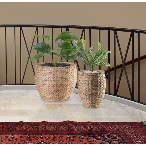 Set Of 2 Flower Pot Cover Plant Basket Indoor Hyacinth Planter Up To 10 Inch " 