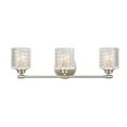 thumbnail image 4 of Aspen Creative 62058, Three-Light Metal Bathroom Vanity Wall Light Fixture, 24" Wide, Transitional Design in Brushed Nickel with Clear Glass Shade, 4 of 6