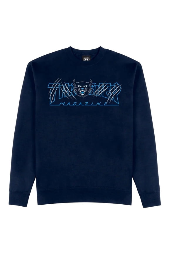 Gato Crew Sweatshirt Large Navy