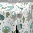 thumbnail image 4 of Cartoon Dog Crate Cover, Smiling Dinosaurs with Palm and Cactus, Easy to Use Pet Kennel Cover Small Dogs Puppies Kittens, 7 Sizes, White Seafoam Dimgray, by Ambesonne, 4 of 6