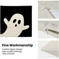 thumbnail image 6 of Halloween Pillow Covers 20x20 Inch Set of 2, Black and White Ghost Throw Pillows Farmhouse Linen Halloween Decorative Pillow Case for Couch Sofa Bedroom Indoor Outdoor Decor, 6 of 6