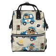 thumbnail image 1 of Disketp Animals Driving Police Car Mochila de Pañales de Gran Capacidad con Múltiples Bolsillos, Mochila de Viaje Multifuncional para Bebé, Unisex, Moderna y Resistente, 1 of 6