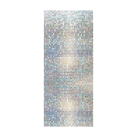 Window Privacy Film Stained Glass Window Film Privacy Film for Glass Windows Home Decor for Bathroom Bedroom Living Room Office Adhesive Pvc Light Filtering 15.75x39.37 Inches
