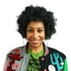 thumbnail image 1 of Peluca de disfraz Seasonal Visions Warriors Afro negra para adultos, 1 of 6
