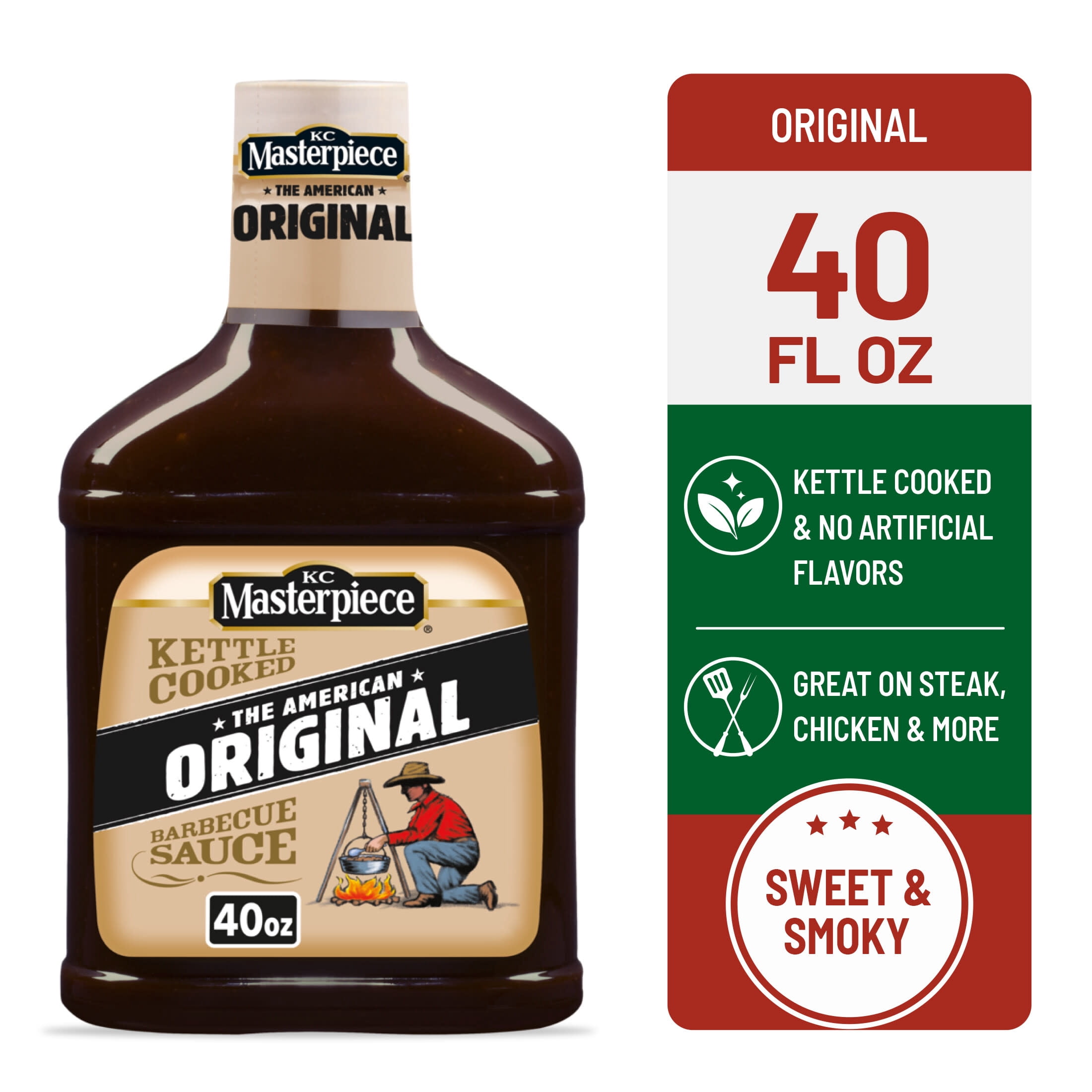(3 pack) KC Masterpiece Original Barbecue Sauce, 40 fl oz