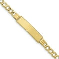 thumbnail image 1 of 10k Semi-solid Curb Link ID Bracelet in 10k Yellow Gold, 1 of 1