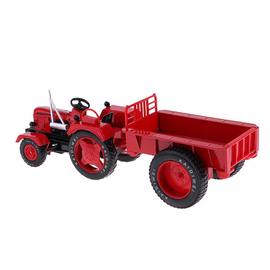 1:18 Vintage Alloy Engineering Tractor Construction Vehicle Vehicle Gift Red - image 3 of 8