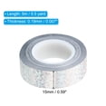 thumbnail image 2 of Uxcell Sparkle Glitter Tape 15mm x 5m, 1 Pack Art Prism Tapes Self-Adhesive Silver Tone, 2 of 5