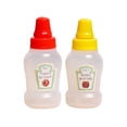 thumbnail image 4 of deevoka 2xSalad Dressing Honey Bottles Storage Empty Refillable Ketchup Bottle Leakproof Mini Ketchup Bottles Containers Bottle for BBQ Outdoor , ketchup and salad, 2 Pcs, 4 of 9