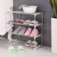 thumbnail image 7 of Btomtd Stackable 4 Tier Compact Shoe Rack Entryway and Closet Storage Shelf System, Green, 7 of 7