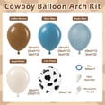 thumbnail image 2 of Cowboy Balloon Garland Arch Kit With Cow Print Balloons For Western Theme Baby Shower Birthday Party Decorations Brown Slate Blue Dusty Blue Sand White, 2 of 7