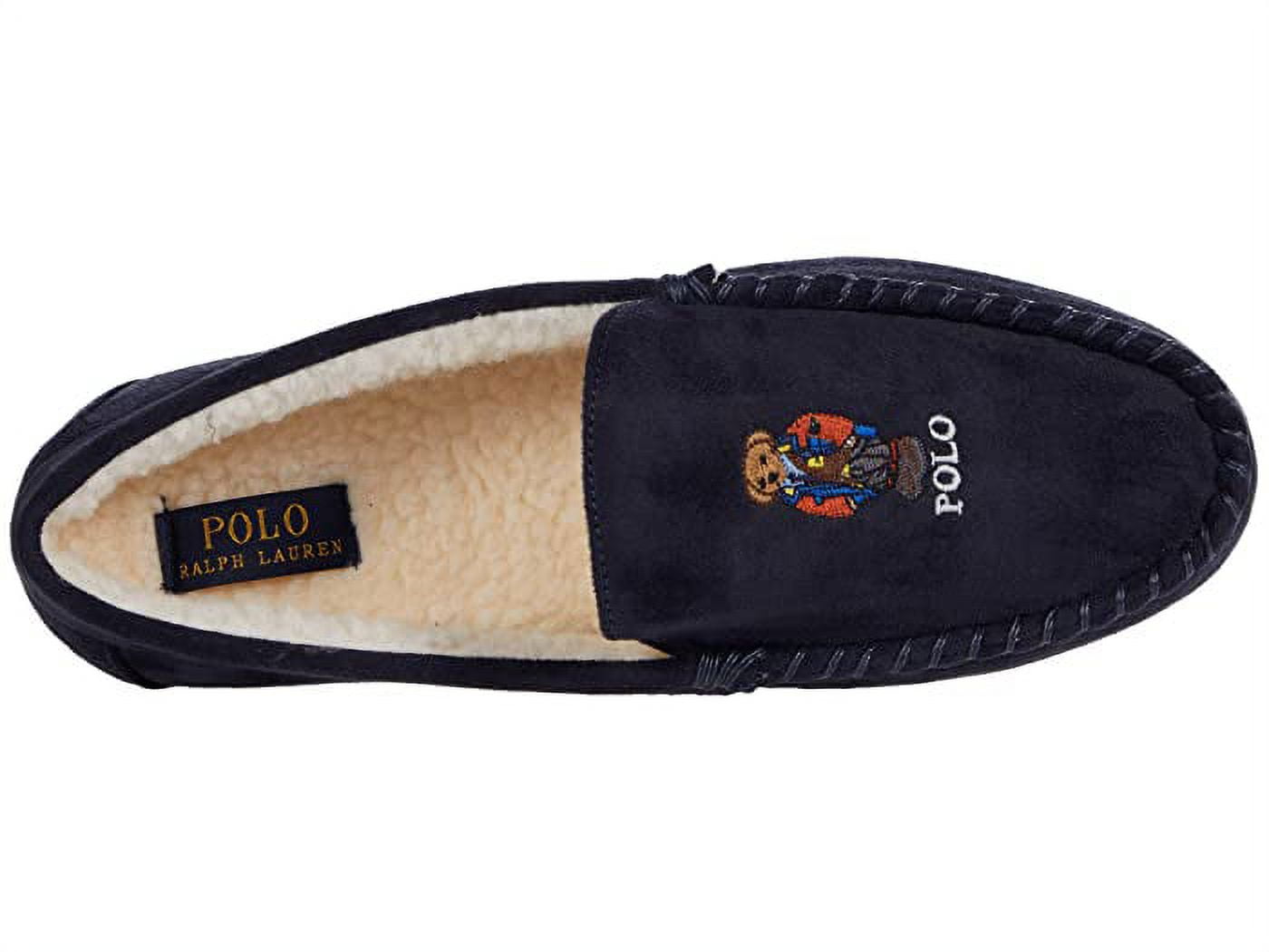 Polo Ralph Lauren Men s Dezi V Bear Moccasin Slippers Navy 13 Walmart