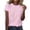 Pink, variant on QUNYINEY Casual Womens Shirts Easter Crew Neck Short Sleeve Pullover Tops Loose Funny Summer Tops for Women